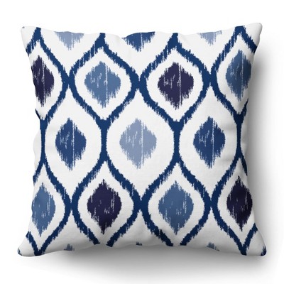 Americanflat 18x18 Throw Pillow with Sewn-In Insert - All-In-One Decorative Pillows - No Cover Needed - Polyester - Blue