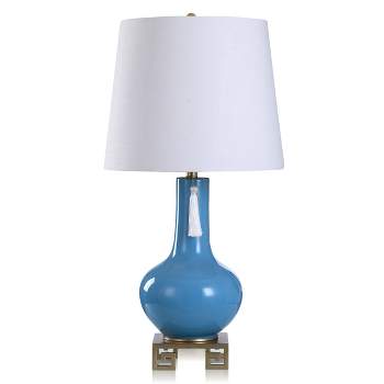 Dann Foley Lifestyle Glass/Metal Table Lamp Blue - StyleCraft