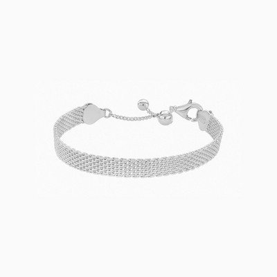 Bearfruit Jewelry Sterling Silver 18k Gold Plated Mash Chain Adjustable Bracelet