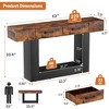 Dolonm 63 inch U-Shaped Console Table 2-Drawer,USB-C Outlet LED Lights,Easy Assembly,for Foyer Living Room Hallway - 2 of 4