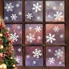135pcs Christmas Snowflake Window Clings, Reusable Static Stickers for Glass Door Mirrors, Winter Frozen Party Decorations - 2 of 2