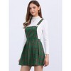 INSPIRE CHIC Women's Checks Adjustable Strap Pinafore Overall Suspender Skirt - 2 of 4
