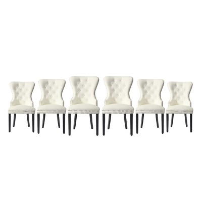 WestinTrends Wordford Velvet Upholstered Tufted Dining Chairs (Set of 6)