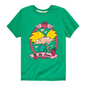Boys' - Hey Arnold! - Valentine's My Love Short Sleeve Graphic T-Shirt - 1 of 4