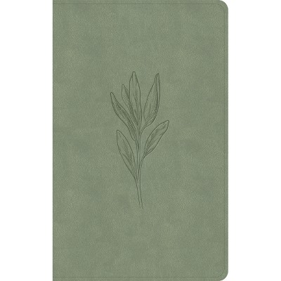 KJV Single-Column Personal Size Bible, Sage Suedesoft Leathertouch - by  Holman Bible Publishers (Leather Bound)