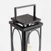 Plum & Post 8" x 18" Jace Colonial Revival Small Candle Holder Decorative Open Top Lantern - 2 of 4