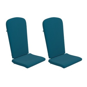 Flash Furniture Charlestown Set of 2 All Weather Indoor/Outdoor High Back Adirondack Chair Cushions, Patio Furniture Replacement Cushions - 1 of 4