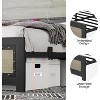 Homhougo Full Size Bed Frame with Headboard, Industrial Platform Bed Frame with Charge Station, No Box Spring Needed, Easy to Assemble, Gray - 4 of 4