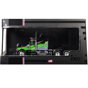 1973 Peterbilt 359 Truck Tractor Black and Lime Green with
