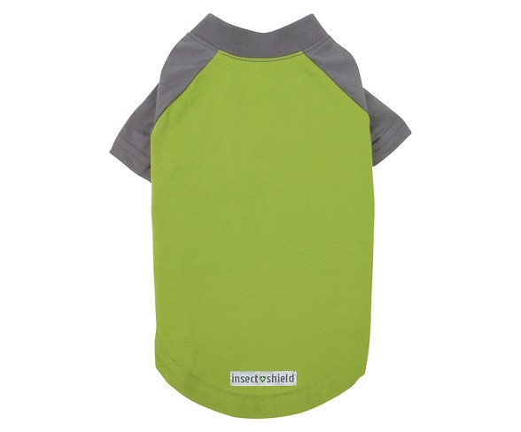 Insect Shield Premium Dog Tee - Green - 9" - 12"
