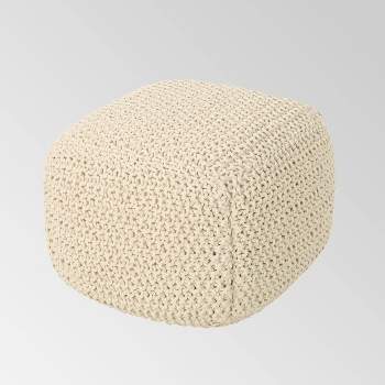 Elowski Knitted Pouf - Christopher Knight Home