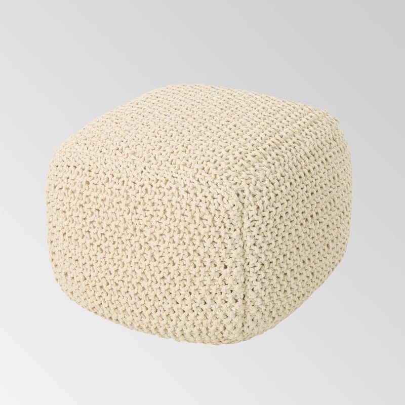 Elowski Knitted Pouf - Christopher Knight Home, 1 of 6