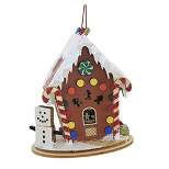 Ginger Cottages Hansel Gretel Gingerbread  -  One Ornament 4.0 Inches -  Ornament Candycanes Gum Drops  -  80051  -  Wood  -  Brown