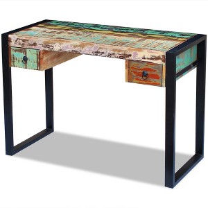 Desk Multicolor Solid reclaimed wood, steel Medium Computer Desk - 1 of 2
