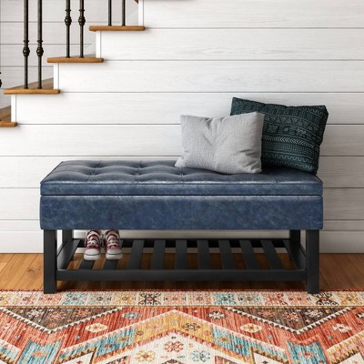 44" Essex Storage Ottoman Benches with Open Bottom - WyndenHall