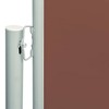 vidaXL Patio Retractable Side Awning 46.1"x236.2" Brown - 3 of 4