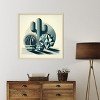 Amanti Art Succulents in Angled Vases by David Galan Wood Framed Wall Art Print - 4 of 4