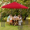 Yescom 10'x10' Gazebo Top Replacement for beach cabanas for 1 Tier Outdoor Canopy Cover Patio Garden Yard Red Y0041002 - image 2 of 4