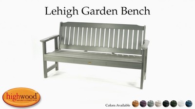 Elegant Lehigh 4ft White Poly Lumber Garden Bench