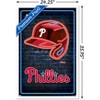 Trends International MLB Philadelphia Phillies - Neon Helmet 23 Framed Wall Poster Prints - 3 of 4