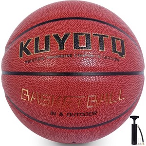 KUYOTQ Indoor and Outdoor Size7 Basketball 29.5 "Moisture absorbing Composite Leather Super Anti slip, Suitable for Competition Training (Deflated) - 1 of 4