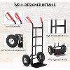 Folding Trolley, Portable Utility Cart with 6 Wheels/Extension Base/Elastic Cord, 500lbs, Ideal for Moving/Shopping/Travelling/Home Use, Black - 4 of 4