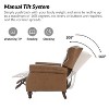 Set of 2 Justine Transitiona Wooden Upholstery Genuine Leather Recliner with Nailhead Trim for Living Room and Bedroom  | ARTFUL LIVING DESIGN - 4 of 4