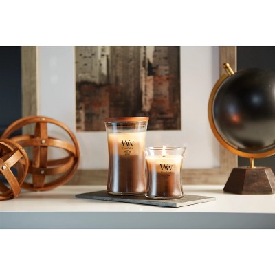 Large Hourglass Jar Candle with Wooden Lid, Café Sweets Trilogy