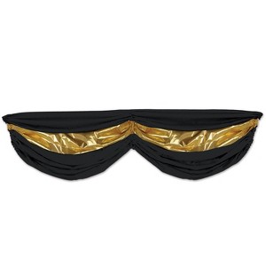 Beistle Black & Gold Fabric Bunting, 5' 10", (1/Pkg) Multicolored - 1 of 1