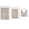 Fantasia Bath Rug Collection Cotton Shaggy Pattern Tufted Set of 3 Bath Rug Set - Home Weavers - 2 of 3