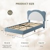 Acekool Scallop Bed Frame - Cozy Velvet for Kids - 2 of 4