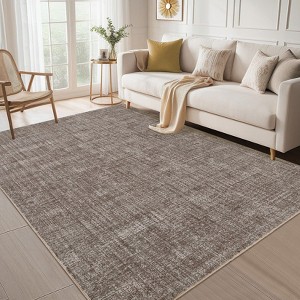 Large Area Rug 8x10 Washable Rug Non Slip, Ultra Soft Thin Non Shedding Low Pile Carpet, Modern Minimalist Printed Mat, Indoor Foldable Carpet - 1 of 4