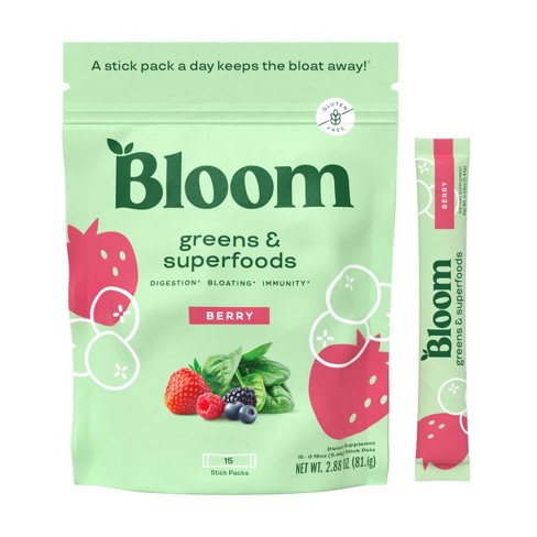 Bloom Nutrition Greens & Superfoods Powder, Berry (48 Servings, 9.2 oz.) 