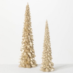 Sullivans Tabletop Tree Set of 2  18.5"H & 14.25"H Gold - 1 of 4
