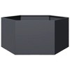 vidaXL Garden Planter Anthracite Steel Large Decorative Inlays - 2 of 4