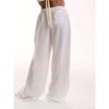 Womens Pants Relaxed Fit Wide Leg Side Pocket Casual Trousers - 2 of 3