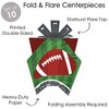 Big Dot of Happiness End Zone - Football - Table Decorations - Baby Shower or Birthday Party Fold and Flare Centerpieces - 10 Count - 3 of 4