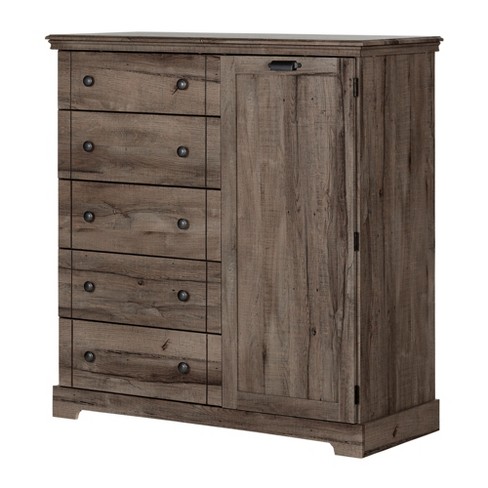 Avilla Door Chest With 5 Drawers Fall Oak South Shore Target