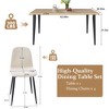 ORRD 5-Piece Dining Table Set, 63-inch Farmhouse Table & 4 Beige Chairs, Industrial Rectangular Kitchen Set for Dining Room - 2 of 4