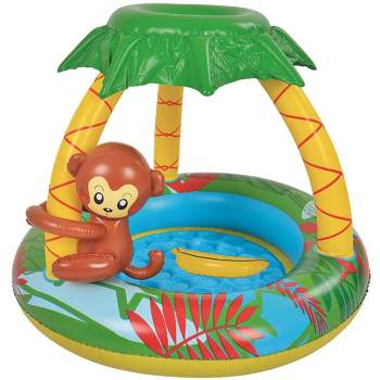 Pool Central 40" Monkey with Palm Trees Inflatable Kiddie Swimming Pool