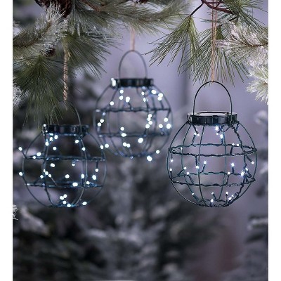 Plow & Hearth Mini Solar Lanterns, Set of 3