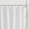 SEVOBAL Shower Curtain Super Waffle Textured Cotton Fabric Dimensional Dry Hand Natural Look Easy Care Machine Washable, White, 72"*72"*0.13" - 4 of 4