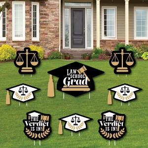 Big Dot of Happiness Law School Grad Future Lawyer Outdoor Decorations - Graduation Yard Signs - Set of 8 - 1 of 4