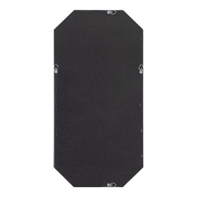 Kate & Laurel All Things Decor 3pc Laverty Wall Mirror Set Black : Octagon Shape, Modern Style, No Assembly Required