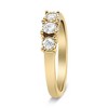 14K Yellow Gold Plated Silver 1/4 Cttw Diamond 3 Stone Illusion Plate Ring - 4 of 4
