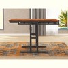 Vynxaria Extendable 2-in-1 Dining Table: Shelf to Table with Metal Frame, Industrial Rustic for Small Spaces/Kitchen - 3 of 4