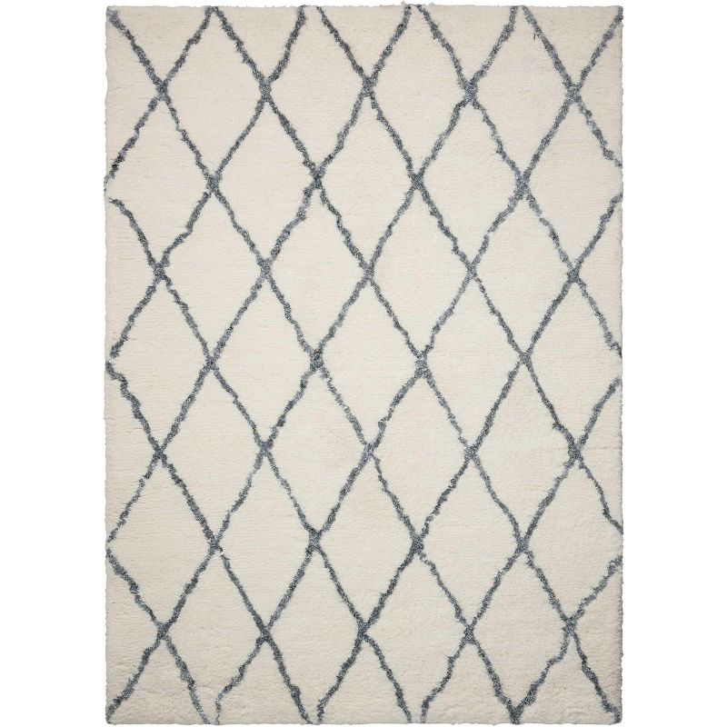 Nourison Galway Grey/Ivory Shag Area Rug, 1 of 6