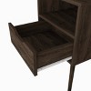 INFURNIC Nightstands Modern Nightstand Superior Top with One Drawer and Open Shelf Four Legs for Bedroom Storage, Brown, 13.8"*15.8"*24.8" - 4 of 4
