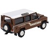 1985 Land Rover Defender 110 County Station Wagon Russet Brown with White Top Limited Edition 1/64 Diecast Model Car by Mini GT - image 4 of 4