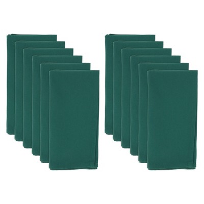 Jasper Green Polyester Square Dinner Napkins Set of 12